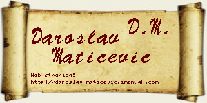 Daroslav Matićević vizit kartica